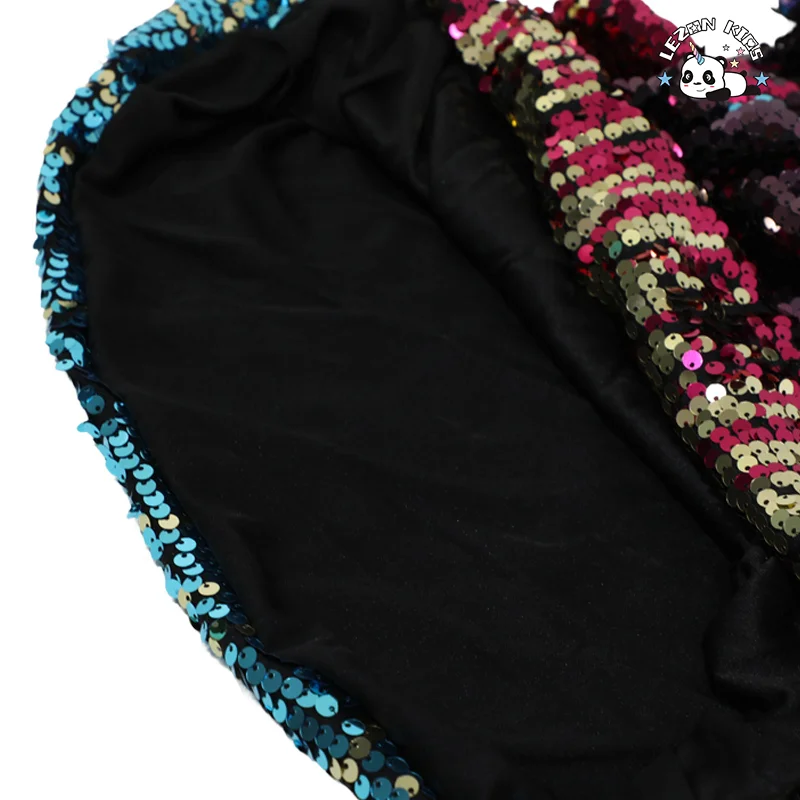 LEZONKIDS - Vestido feminino curto com decote em V e costas expostas, com lantejoulas e gradiente de cor, estilo novo e personalizado